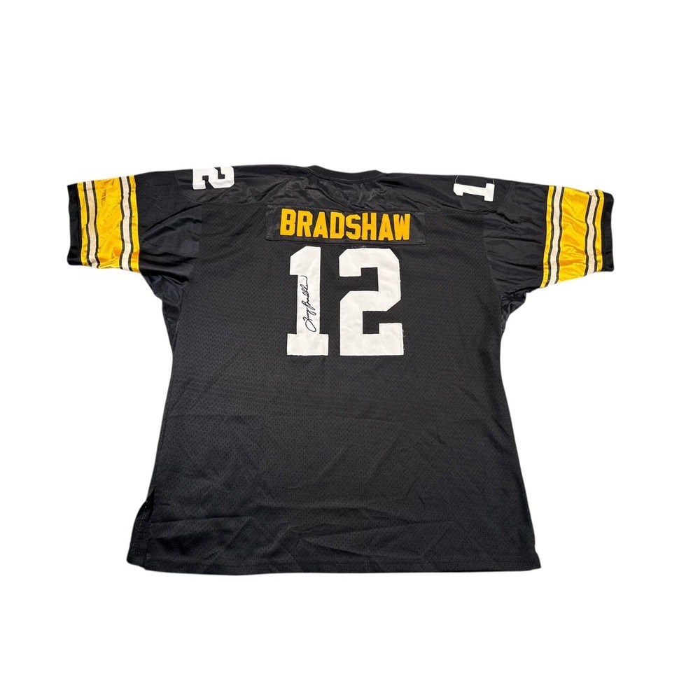Mitchell & Ness Terry Bradshaw #12 Steelers 1976 Home Throwback Jersey Size 56